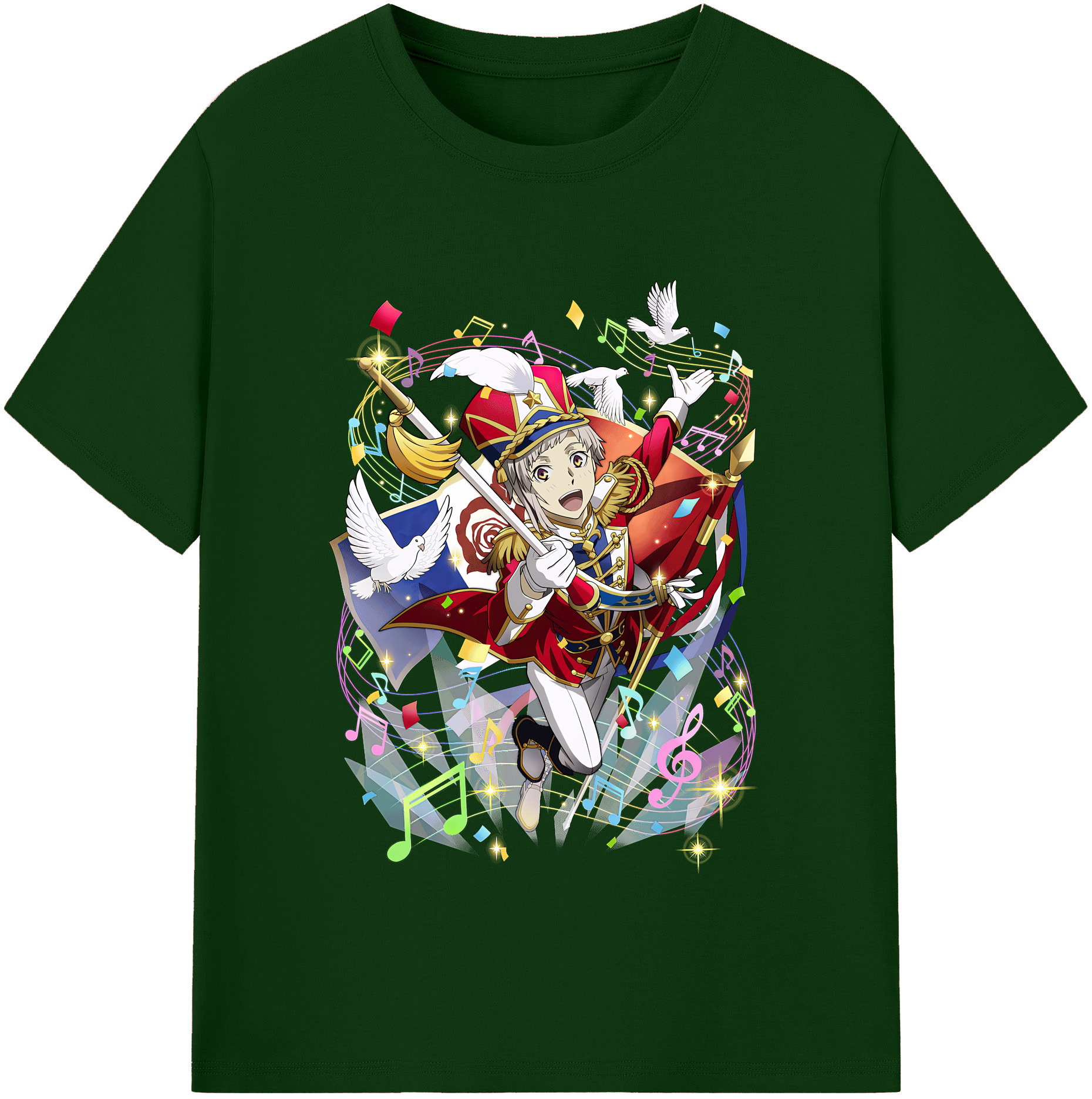 （画像用） 文豪ストレイドッグス Bungo Stray Dogs 綿100％半袖Tシャツ（フロントプリント）